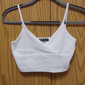 White SHEIN crop